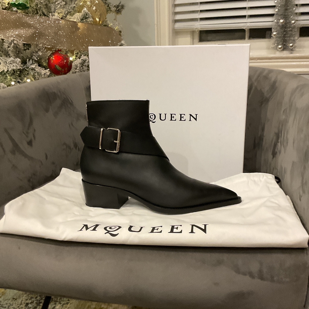 Alexander McQueen Black Ankle Boots